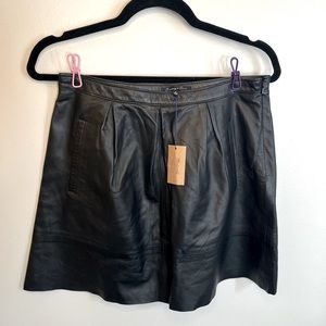 New with tags madewell leather pleated miniskirt size 6